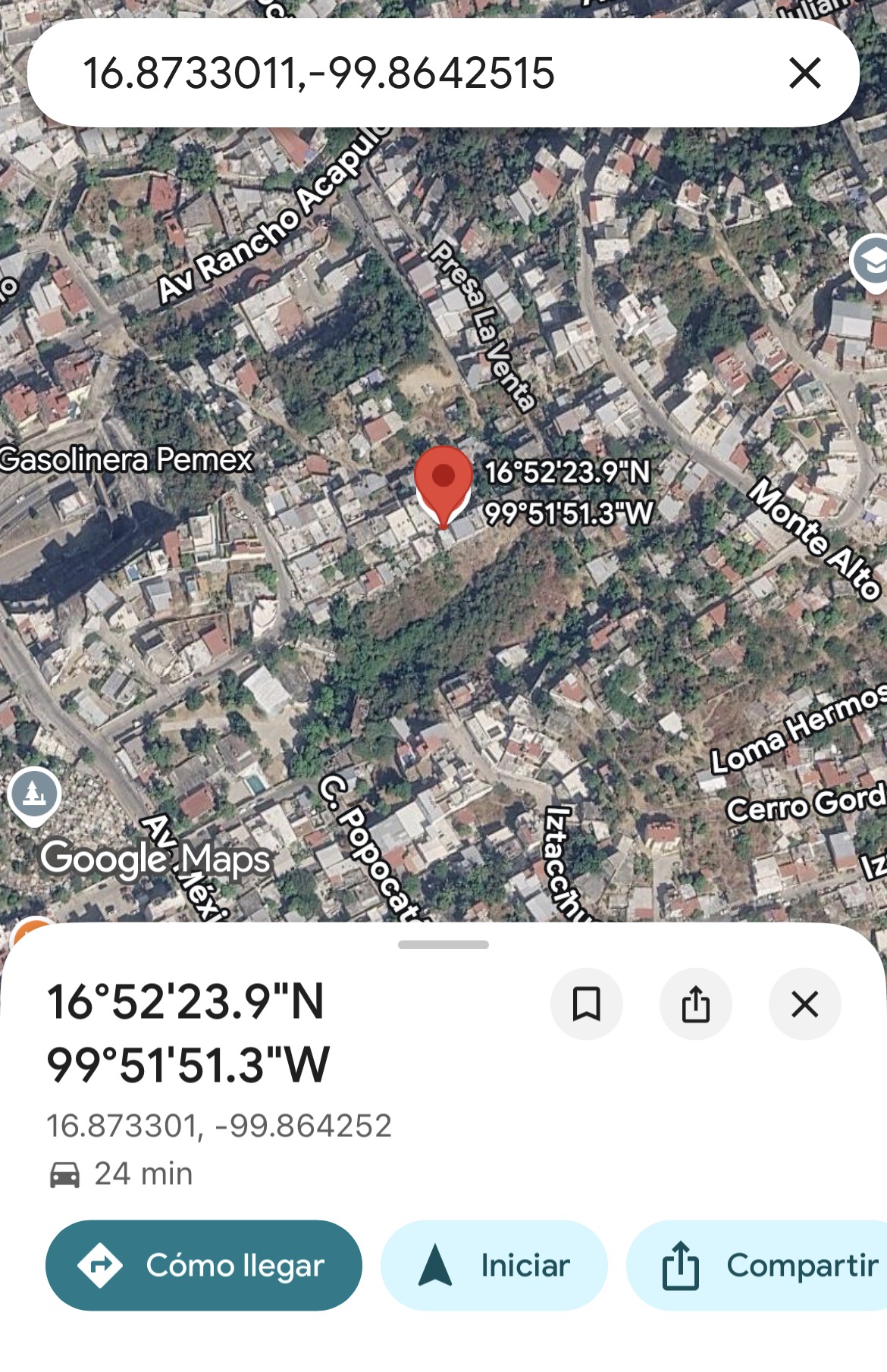 Geolocalización de la obra Construcción de Andador Loma Verde