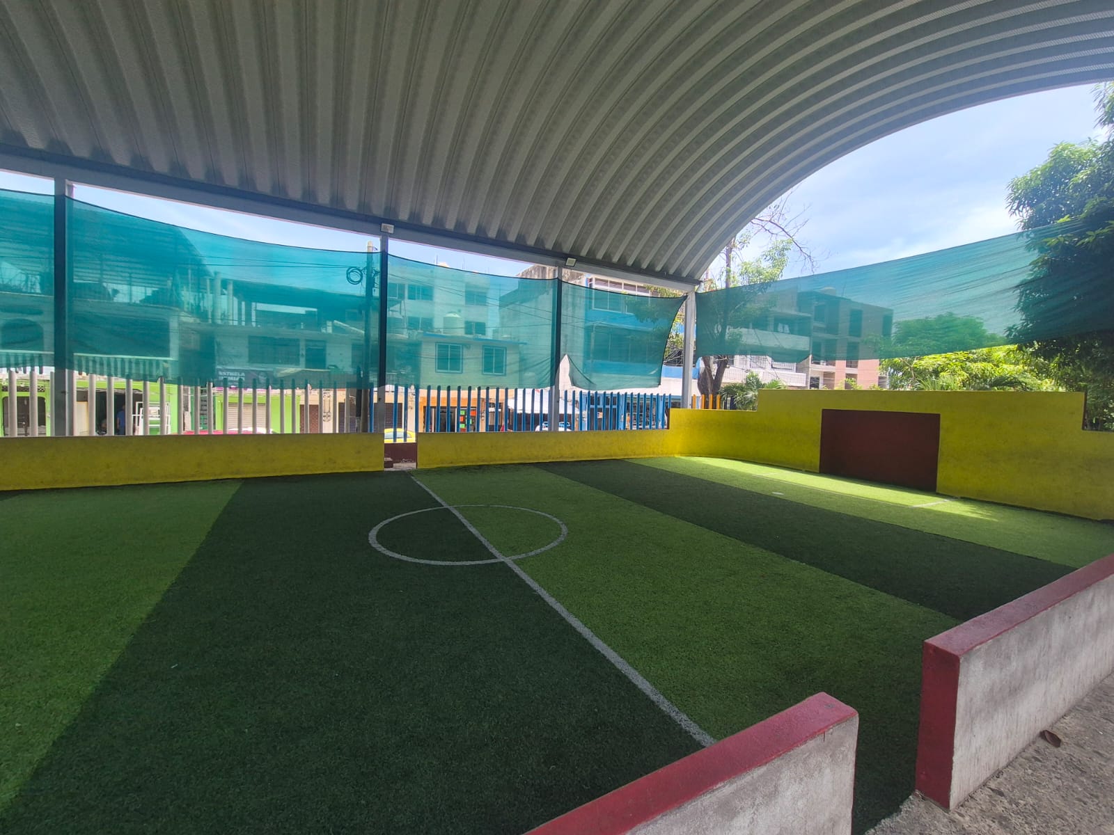 Evidencia fotográfica de la rehabilitación del Espacio Multideportivo Unidad Parque Durango