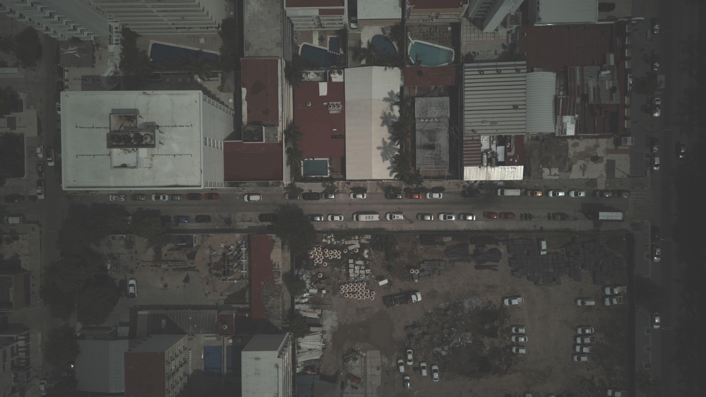 Evidencia aérea de la obra Rehabilitación de Drenaje Sanitario en Colector Nao-Trinidad