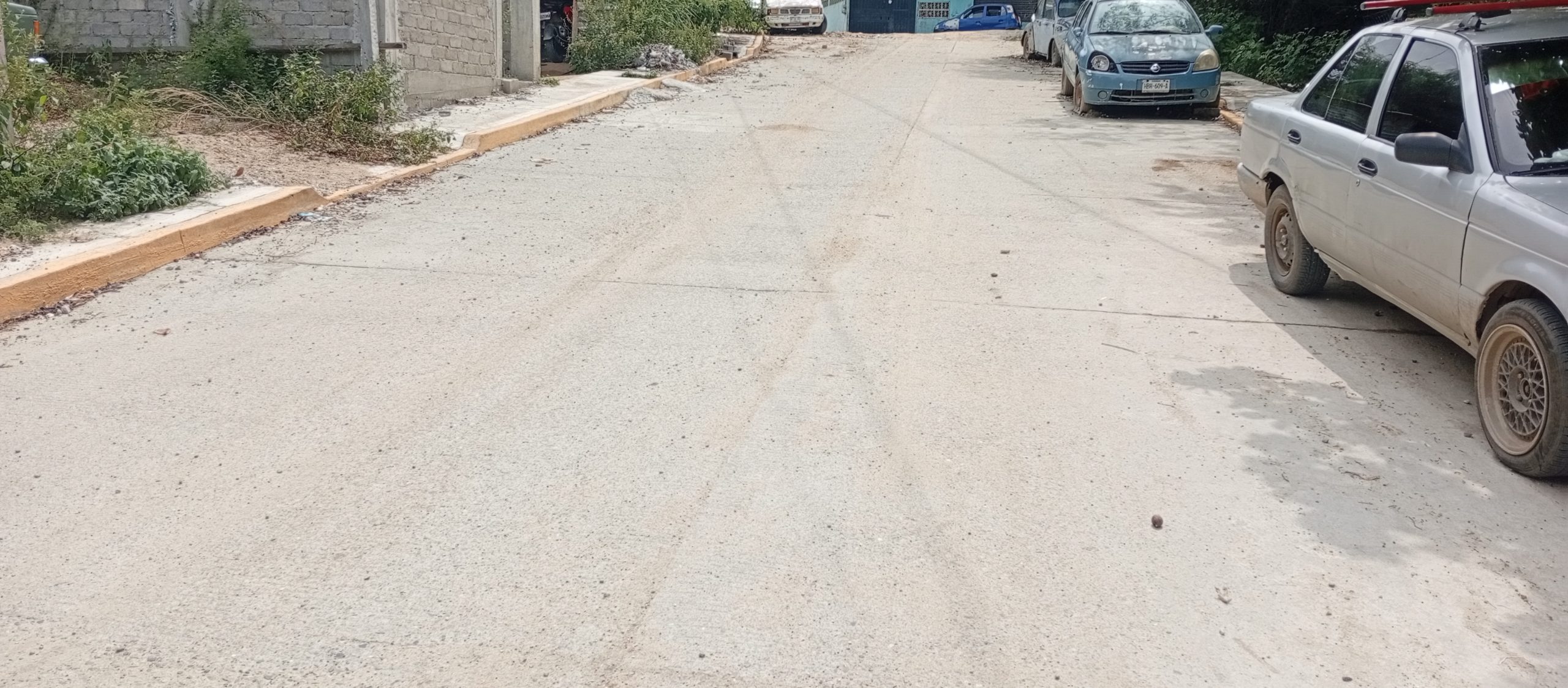 Construcción de red de agua potable en la calle Sol Azteca