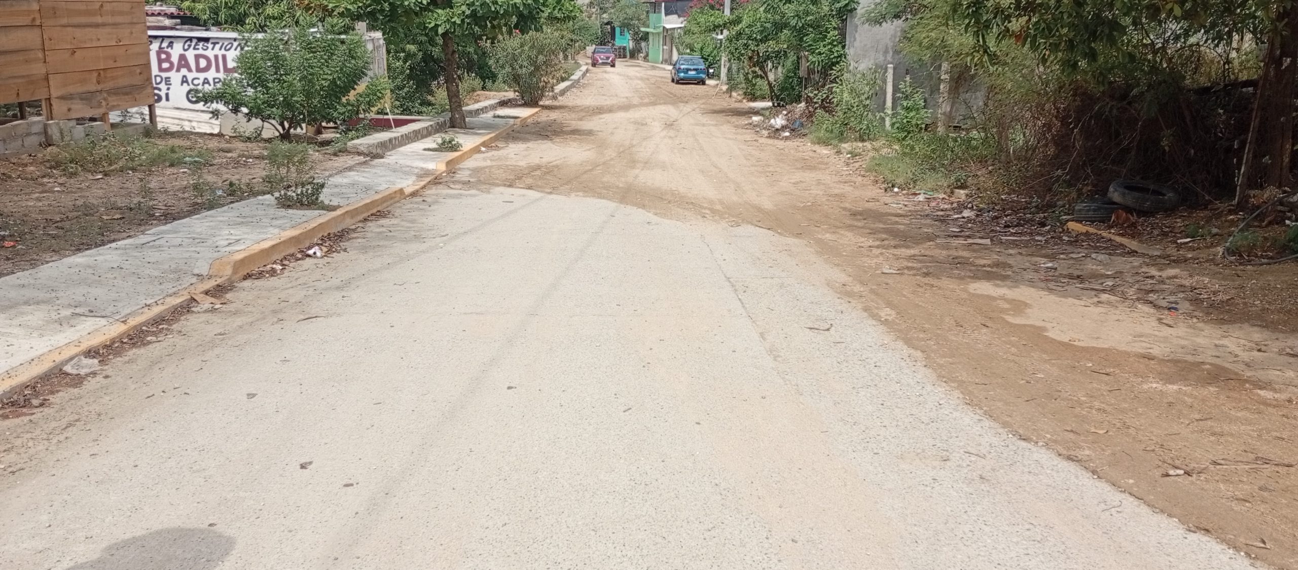Construcción de red de agua potable en la calle Sol Azteca