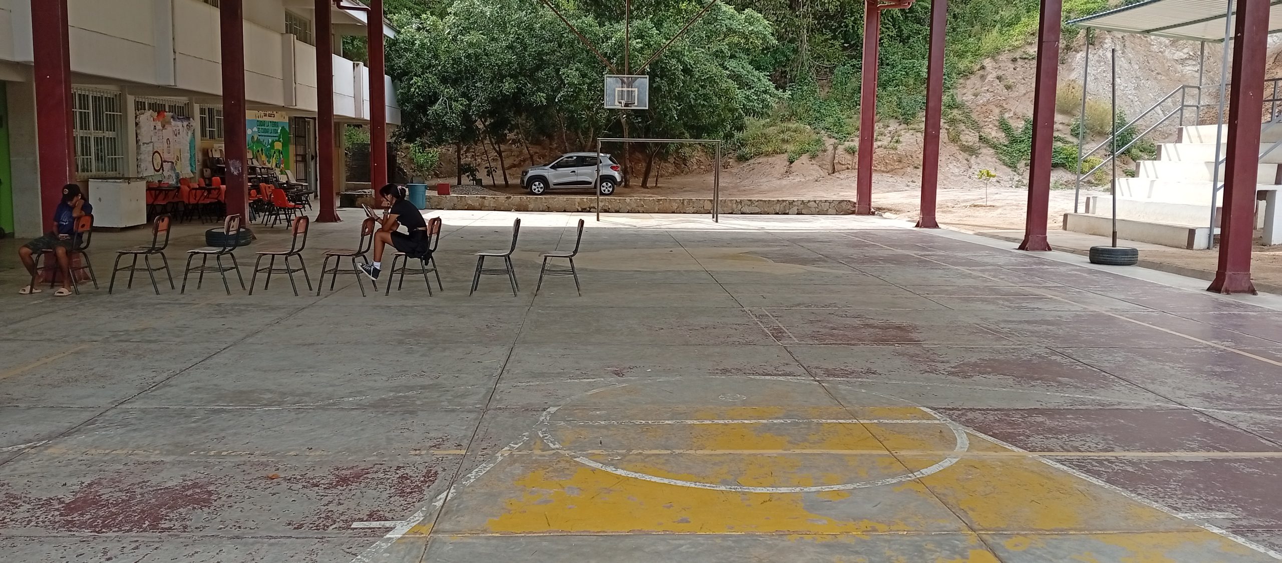 Ampliación de cancha en CECYTEG Plantel No. 07