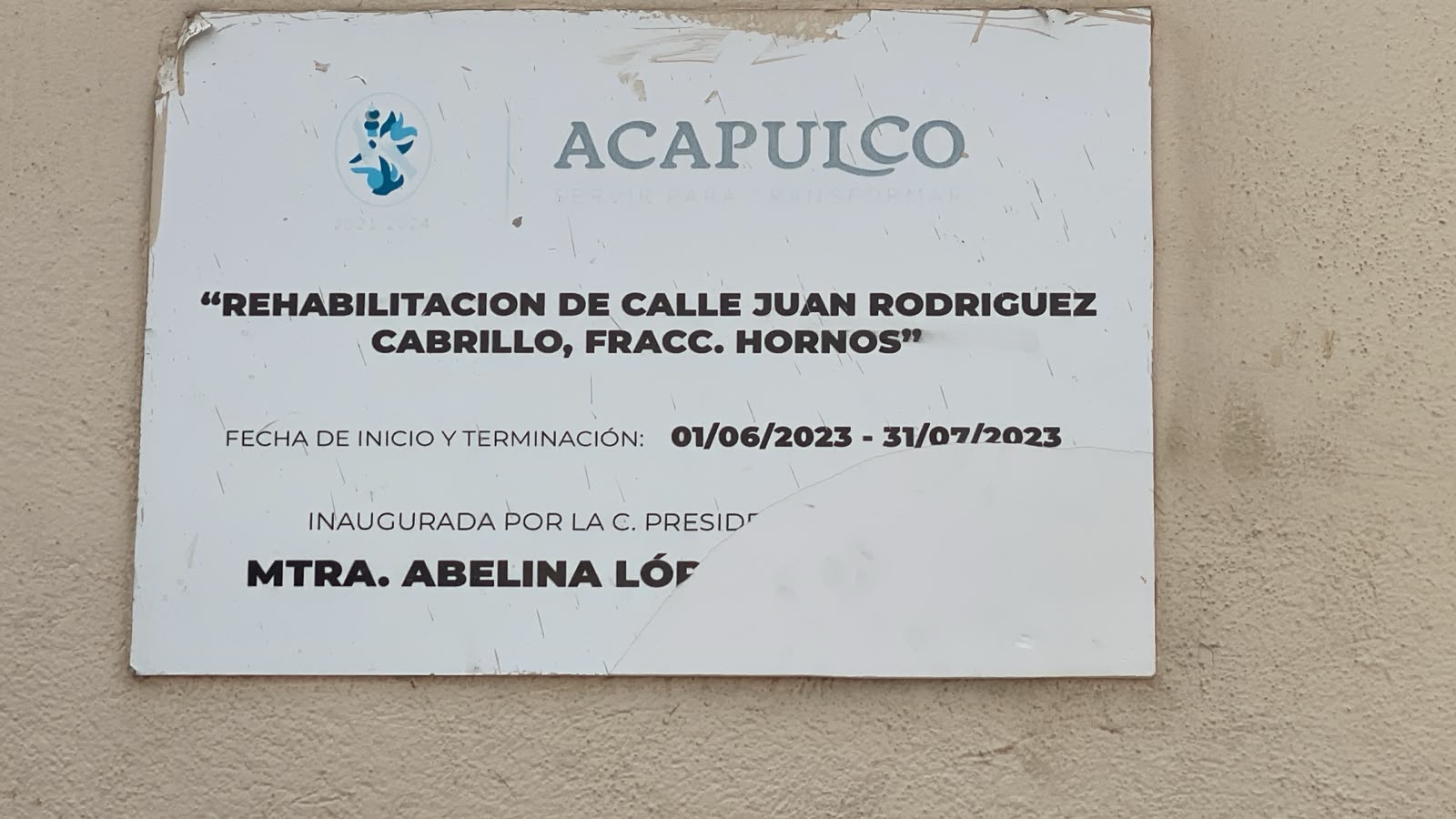 Rehabilitación de calle Juan Rodríguez Cabrillo