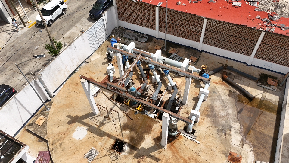 Vista aérea de la planta de rebombeo Nao Trinidad